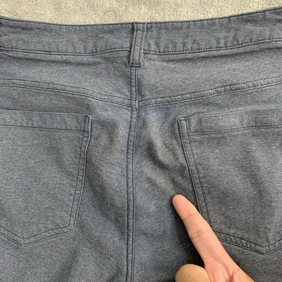 Lululemon ABC Pants Men 31x29” Slim Fit Trouser Tech Canvas Heathered Blue *FLAW - Picture 3 of 16